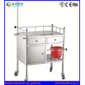 Medical Use Stainless Steel Hospital Trolley with Drawer